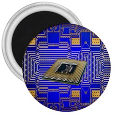 Processor Cpu Board Circuits 3  Magnets by Nexatart
