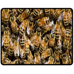 Honey Bee Water Buckfast Double Sided Fleece Blanket (medium)  by Nexatart
