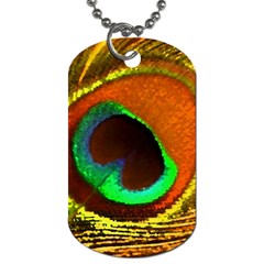 Peacock Feather Eye Dog Tag (two Sides) by Nexatart