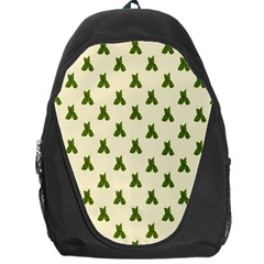 Leaf Pattern Green Wallpaper Tea Backpack Bag