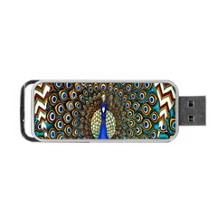 The Peacock Pattern Portable Usb Flash (one Side) by Nexatart