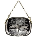 Swans Floral Pattern Vintage Chain Purses (Two Sides)  Front