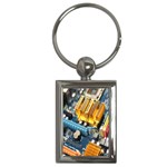 Technology Computer Chips Gigabyte Key Chains (Rectangle)  Front