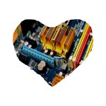 Technology Computer Chips Gigabyte Standard 16  Premium Flano Heart Shape Cushions Back