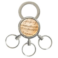 Music Notes Background 3-ring Key Chains by Nexatart