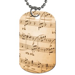 Music Notes Background Dog Tag (two Sides) by Nexatart