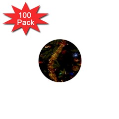 Night Xmas Decorations Lights  1  Mini Buttons (100 Pack)  by Nexatart