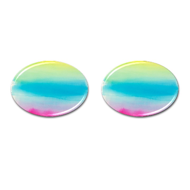 Watercolour Gradient Cufflinks (Oval)