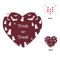 Halloween Free Card Trick Or Treat Playing Cards (heart)  by Nexatart