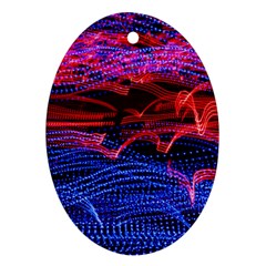 Lights Abstract Curves Long Exposure Ornament (oval) by Nexatart