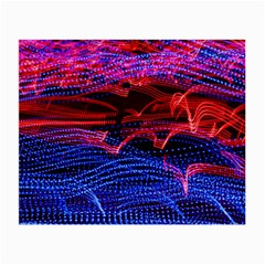 Lights Abstract Curves Long Exposure Small Glasses Cloth (2-side) by Nexatart