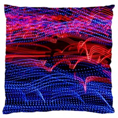 Lights Abstract Curves Long Exposure Standard Flano Cushion Case (two Sides) by Nexatart