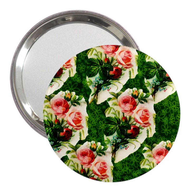 Floral Collage 3  Handbag Mirrors