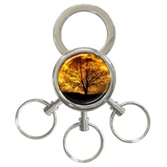 Moon Tree Kahl Silhouette 3-ring Key Chains by Nexatart