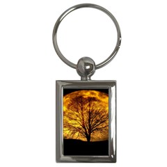 Moon Tree Kahl Silhouette Key Chains (rectangle) 