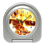 Fire Flame Wood Fire Brand Travel Alarm Clocks Front