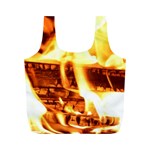 Fire Flame Wood Fire Brand Full Print Recycle Bags (M)  Front