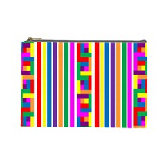 Rainbow Geometric Design Spectrum Cosmetic Bag (large)  by Nexatart