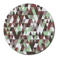 Pattern Triangles Random Seamless Round Mousepads by Nexatart