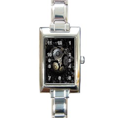 Fractal Sphere Steel 3d Structures Rectangle Italian Charm Watch