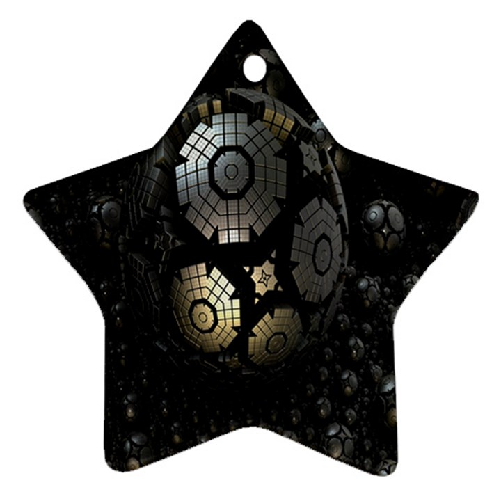 Fractal Sphere Steel 3d Structures Ornament (Star)