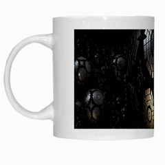 Fractal Sphere Steel 3d Structures White Mugs by Nexatart