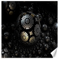 Fractal Sphere Steel 3d Structures Canvas 16  X 16  