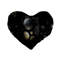 Fractal Sphere Steel 3d Structures Standard 16  Premium Flano Heart Shape Cushions by Nexatart