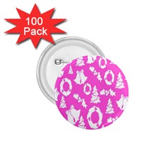 Pink Christmas Background 1 75  Buttons (100 Pack)  by Nexatart
