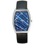 Mobile Phone Smartphone App Barrel Style Metal Watch Front