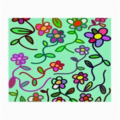 Flowers Floral Doodle Plants Small Glasses Cloth by Nexatart