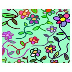 Flowers Floral Doodle Plants Double Sided Flano Blanket (medium) 