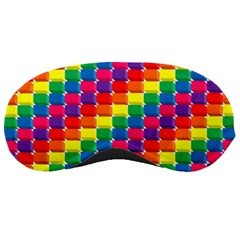 Rainbow 3d Cubes Red Orange Sleeping Masks