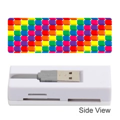 Rainbow 3d Cubes Red Orange Memory Card Reader (stick)  by Nexatart