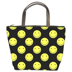 Happy Face Pattern Bucket Bags by Nexatart