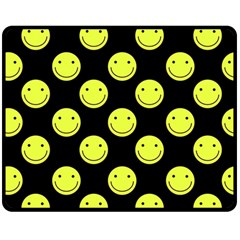 Happy Face Pattern Double Sided Fleece Blanket (medium)  by Nexatart