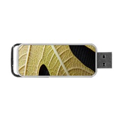 Yellow Leaf Fig Tree Texture Portable Usb Flash (one Side) by Nexatart