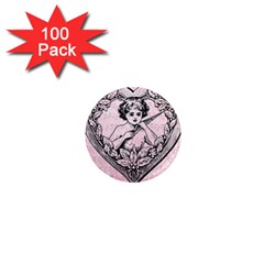 Heart Drawing Angel Vintage 1  Mini Magnets (100 Pack)  by Nexatart