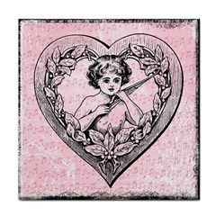 Heart Drawing Angel Vintage Face Towel