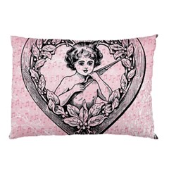Heart Drawing Angel Vintage Pillow Case (two Sides) by Nexatart
