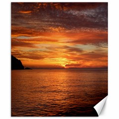 Sunset Sea Afterglow Boot Canvas 20  X 24   by Nexatart