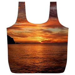 Sunset Sea Afterglow Boot Full Print Recycle Bags (l)  by Nexatart