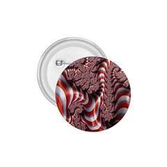 Fractal Abstract Red White Stripes 1.75  Buttons