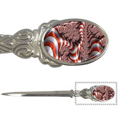 Fractal Abstract Red White Stripes Letter Openers