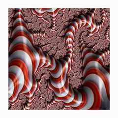 Fractal Abstract Red White Stripes Medium Glasses Cloth