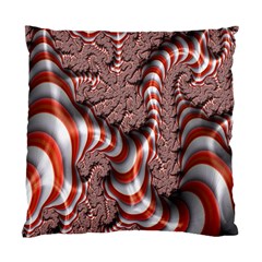 Fractal Abstract Red White Stripes Standard Cushion Case (One Side)