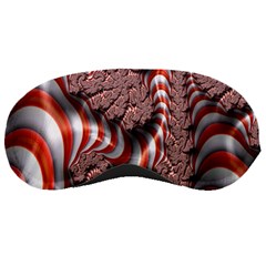 Fractal Abstract Red White Stripes Sleeping Masks