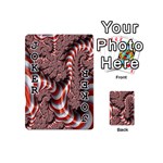 Fractal Abstract Red White Stripes Playing Cards 54 (Mini)  Front - Joker1