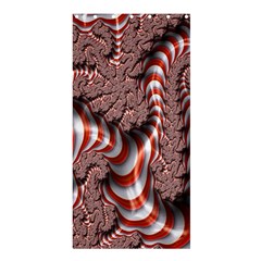 Fractal Abstract Red White Stripes Shower Curtain 36  x 72  (Stall) 
