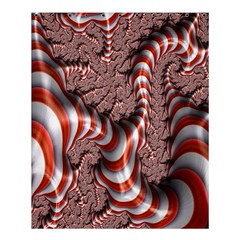 Fractal Abstract Red White Stripes Shower Curtain 60  X 72  (medium) 